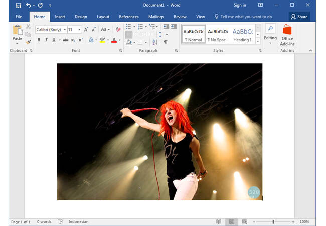 Foto Tajam Ms Word 1