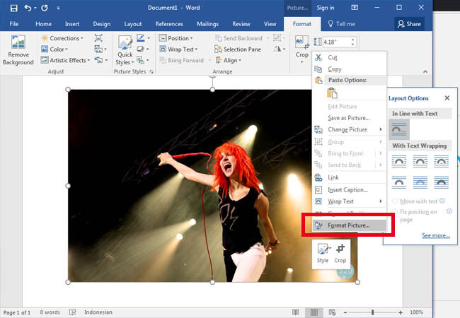 Foto Tajam Ms Word 2