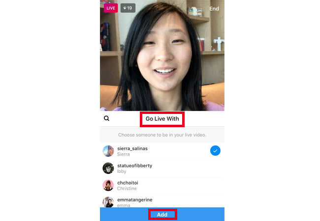 Live Instagram Pilih Teman