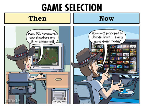 Ilustrasi Perbandingan Gamer Jadul Dan Jaman Now 05