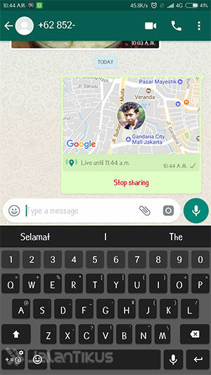 Cara Melacak Lokasi Orang Lain Lewat Whatsapp 3