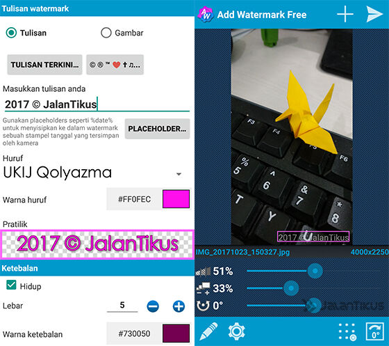 Cara Mudah Membuat Watermark Gambar dan Foto di Android 