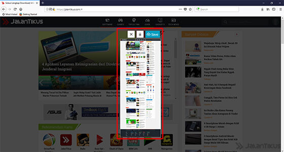 Cara Screenshot Panjang di Komputer Firefox Quantum 4