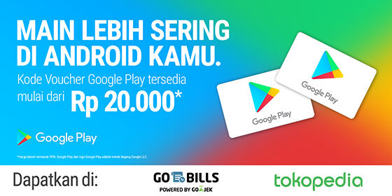Voucher Google Play Go Jek Tokopedia 1