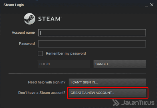 Cara Membuat Akun Steam Client 1