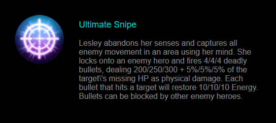 Skill Ultimate Lesley: Ultimate Snipe