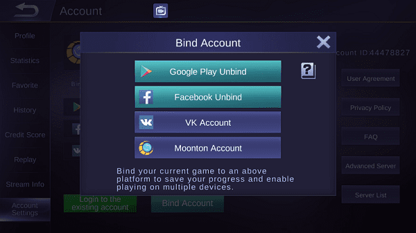 Bind Acount 9f48a