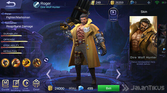 Hero Mobile Legends Skill Paling Banyak Roger E7325