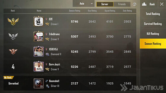 Urutan Rank Pubg Mobile 1 7f7aa