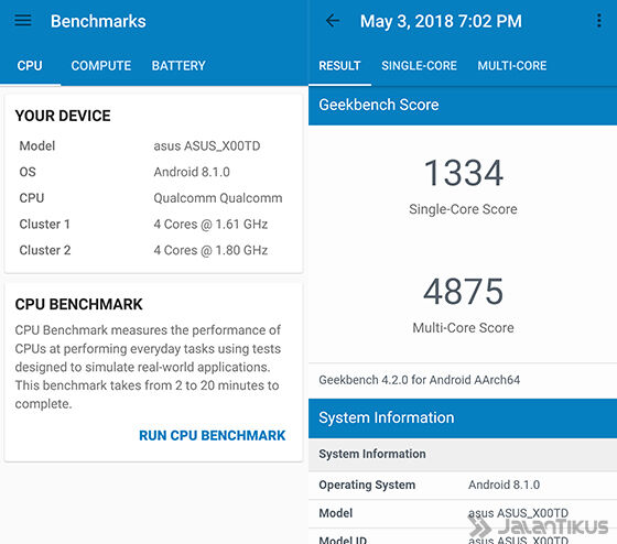 Asus Zenfone Max Pro M1 Geekbench Dbce6