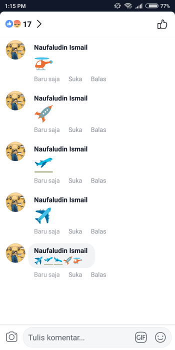 Cara Menambahkan Emoji Pesawat Facebook 2 3e353