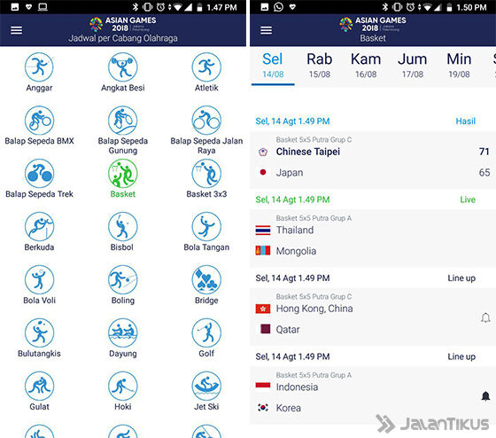 Cara Mengecek Jadwal Pertandingan Asian Games 2018 Aplikasi 04 F9881