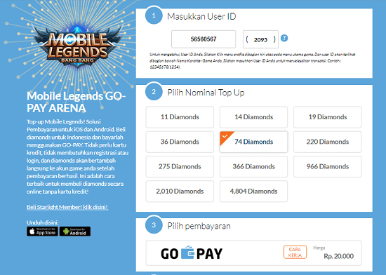Cara Dapat Skin Mobile Legends Gratis Dari Gopay 9 0857f