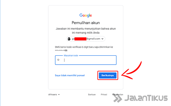Lupa Password Gmail Sms 03 B611a