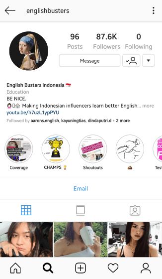 Englishbusters Akun Instagram Untuk Belajar Inggris A0a27