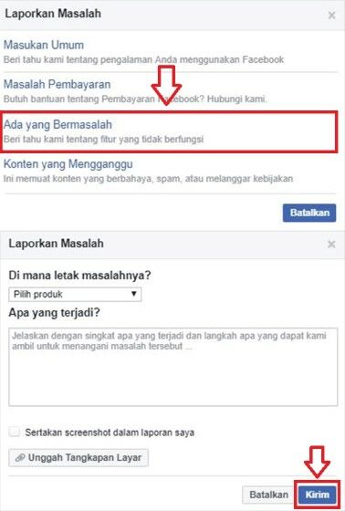 Cara Mengatasi Facebook Error Lapor 2 B2168