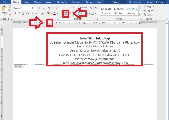 Cara Mudah Membuat Kop Surat Resmi Manual 3 8e9da