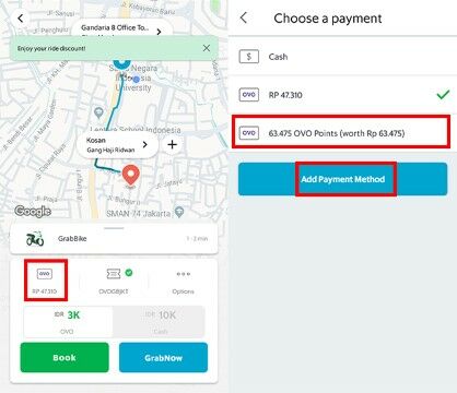 Langkah Tiga Menggunakan Ovo Point Di Aplikasi Grab C8988