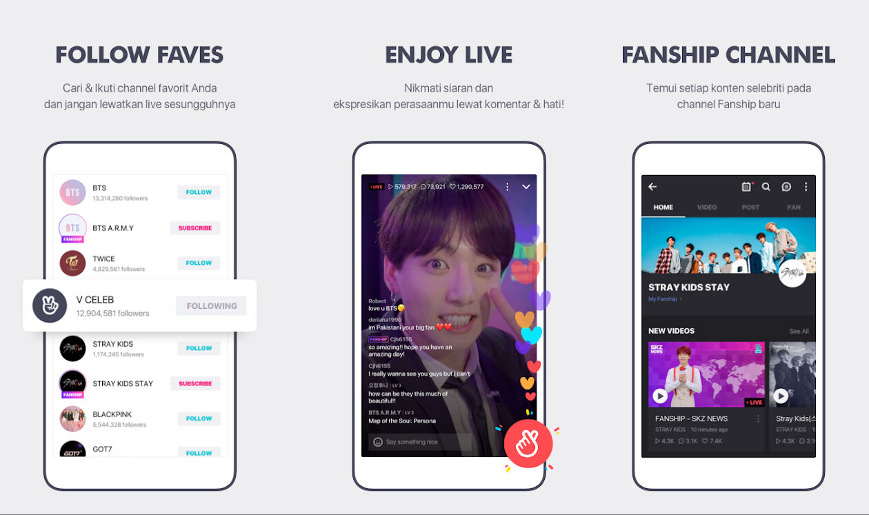 Aplikasi Live Streaming Vlive B6012