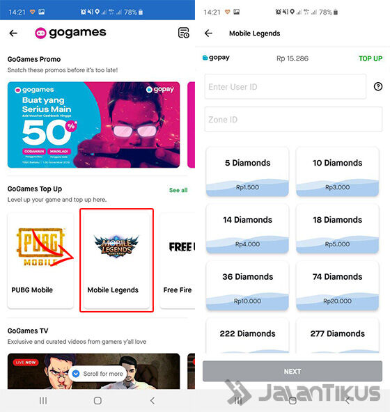 Cara Top Up Diamond Mobile Legends Gogames 02 084f3
