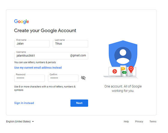 Cara Membuat Email Melalui HP A874e