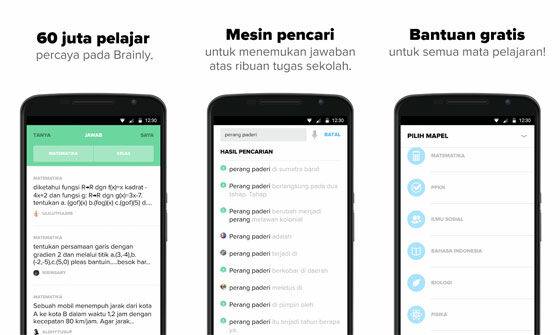 Aplikasi Belajar Online Brainly 100b1