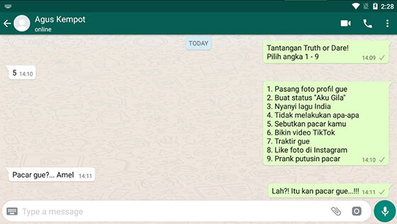 Permainan Di Whatsapp 05 58546