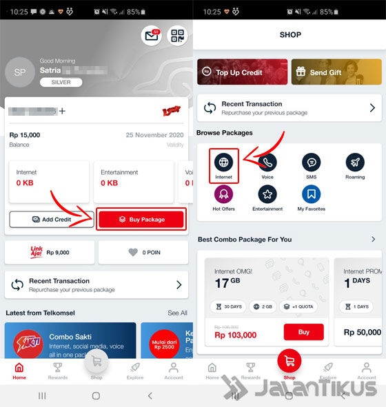 Cara Beli Paket Internet Sahur Telkomsel 01 90213