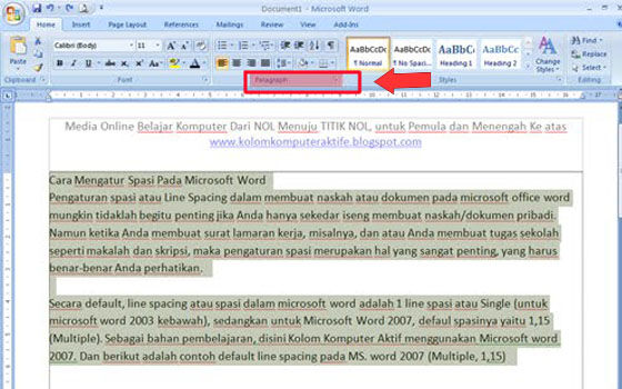 Cara Mengatur Spasi Di Word 2010 C3ef8