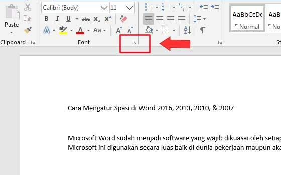 Cara Mengatur Jarak Spasi Antar Kata Di Word 2007 Fc57e
