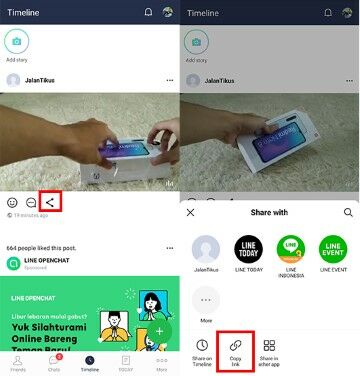 Cara Download Video Di Line Timeline Dbad0