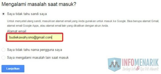 Contoh Alamat Email Pemulihan 9c9dc