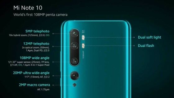 Xiaomi Mi Note 10 Camera 6352d
