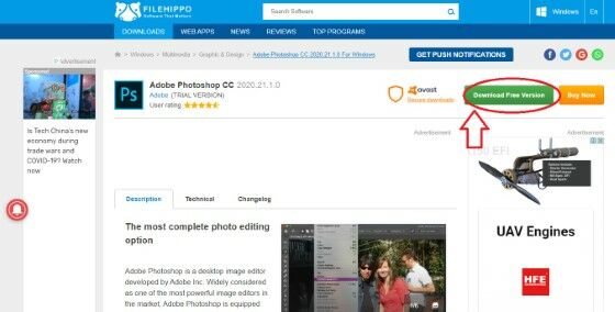 Cara Langkah Lengkap Mudah Download Photoshop Gratis Filehippo Download Free Version 03fc5