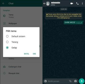 Whatsapp Messenger Dark Mode 9de5f