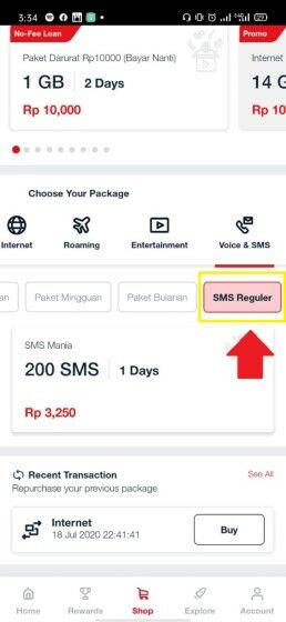 Cara Cek Paket Sms Telkomsel E3628