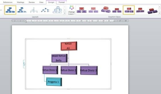 Cara Membuat Struktur Organisasi Banyak Di Word 3de24