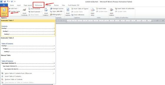 Cara Membuat Daftar Isi Dengan Cover 0e849