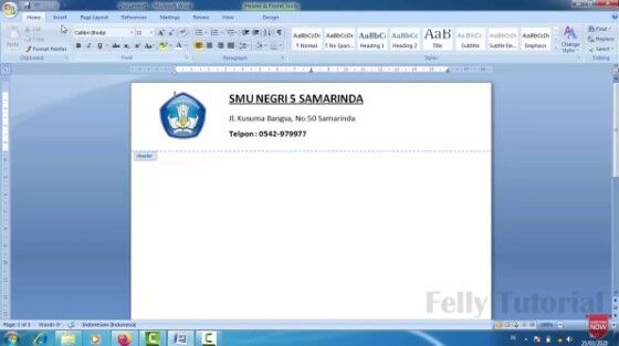 Cara Membuat Letterhead Di Word 7beec