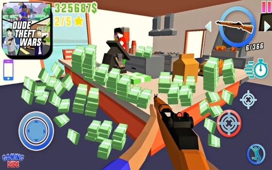Dude Theft Wars Mod Apk Fitur Unlimited Money Ff083