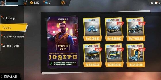 Top Up Free Fire Bayar Pakai Pulsa 39f1c