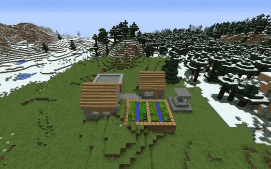 Seed Minecraft Snow Village B517b