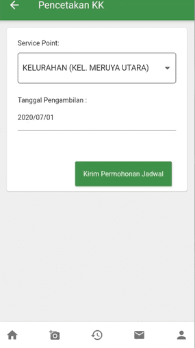 Cara Membuat Kartu Keluarga Online Pilih Service Point Dan Tanggal Pengambilan 0c1f4