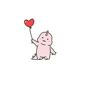 Foto Profil WA Couple Dino Heart Balloon 2 F5c46