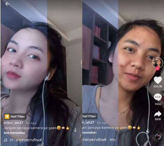 Efek Half Filter Di TikTok Mochii 273 8b783
