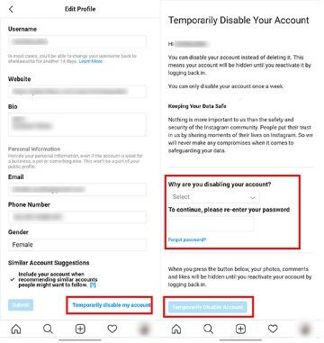 Cara Menonaktifkan Instagram Sementara 9ebc0