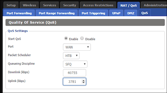 Ubah Setting QoS D35d2