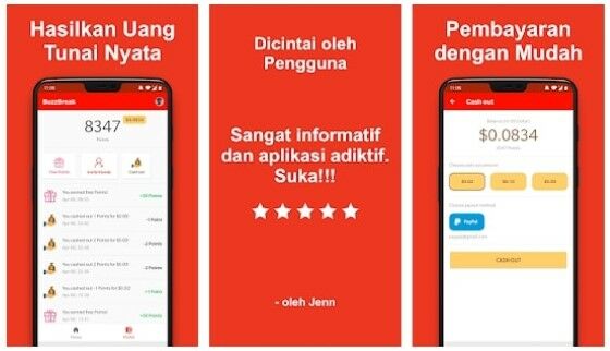 Aplikasi Penghasil Uang Rupiah Buzzbreak 494e0