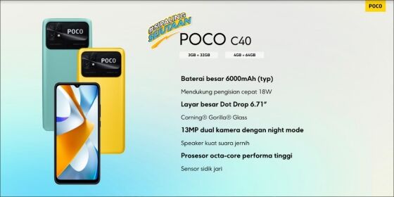 Detail Spesifikasi POCO C40 Ebbcf