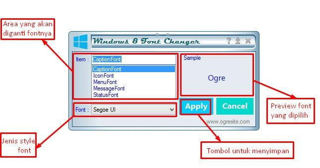 Cara Mengganti Font Windows8 2